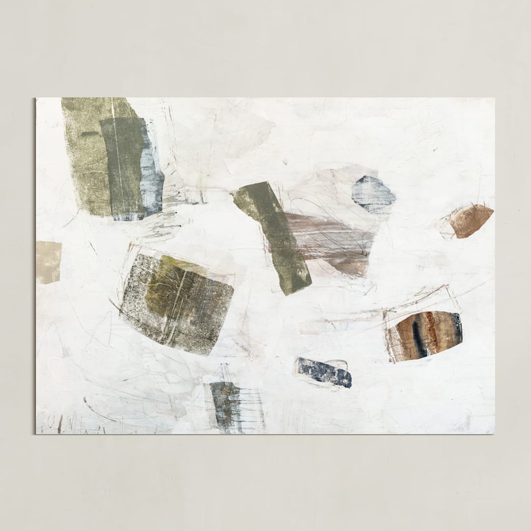 "Woolen" - Art Print in Olive by Jennifer Daily - Unframed