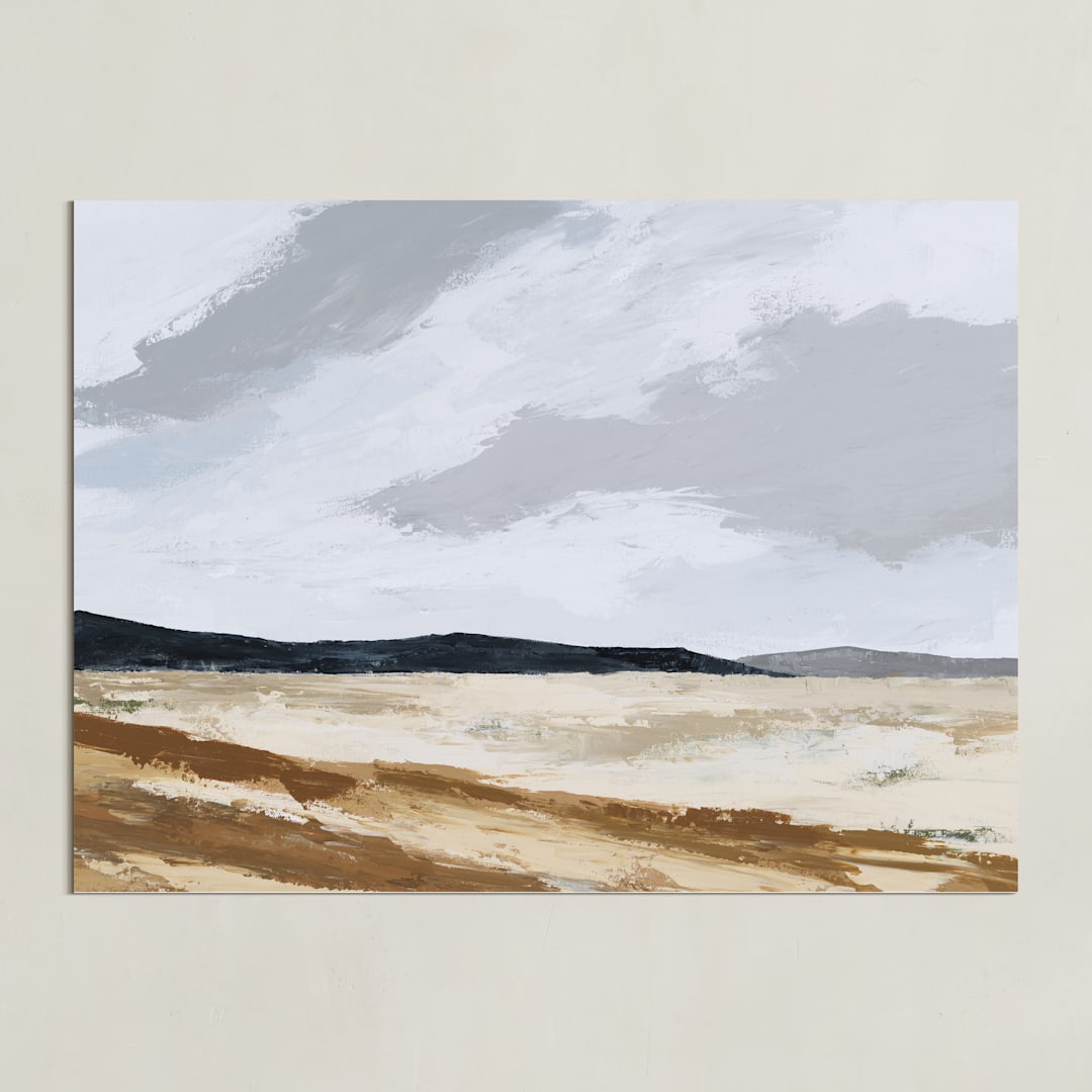 "US 90 To Valentine" - Art Print in Mist by Kati Ramer - Unframed