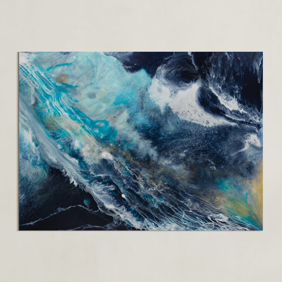 "Oceana" - Art Print in Ocean Blue by Alice Lin - Unframed