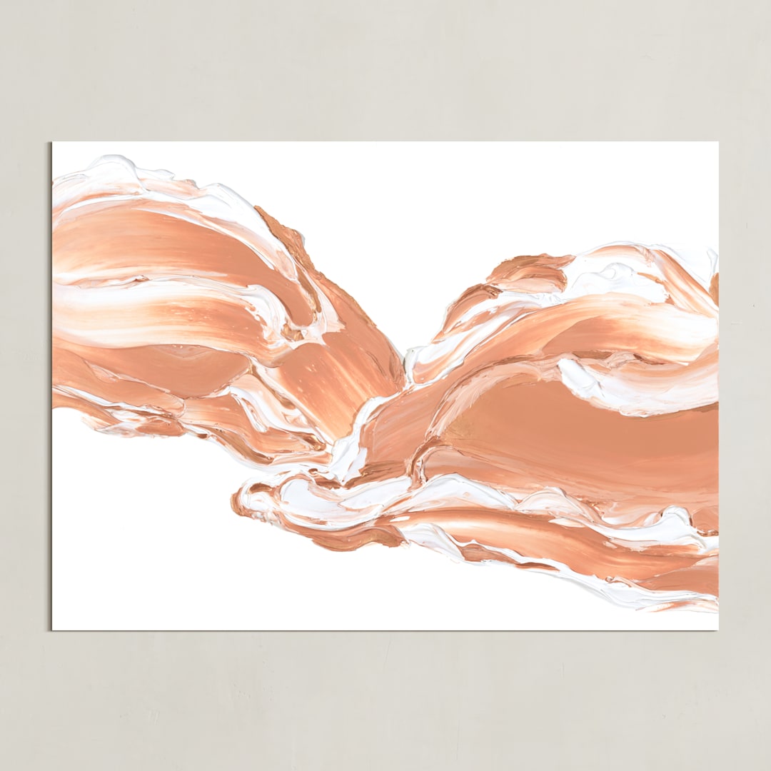 "Lost in Time" - Art Print in Peach by Sarah Lund - Unframed