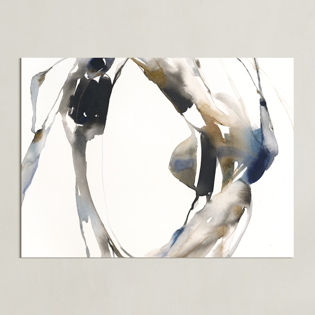 "Surrounding" - Art Print in grey wash by Michelle Lee - Unframed