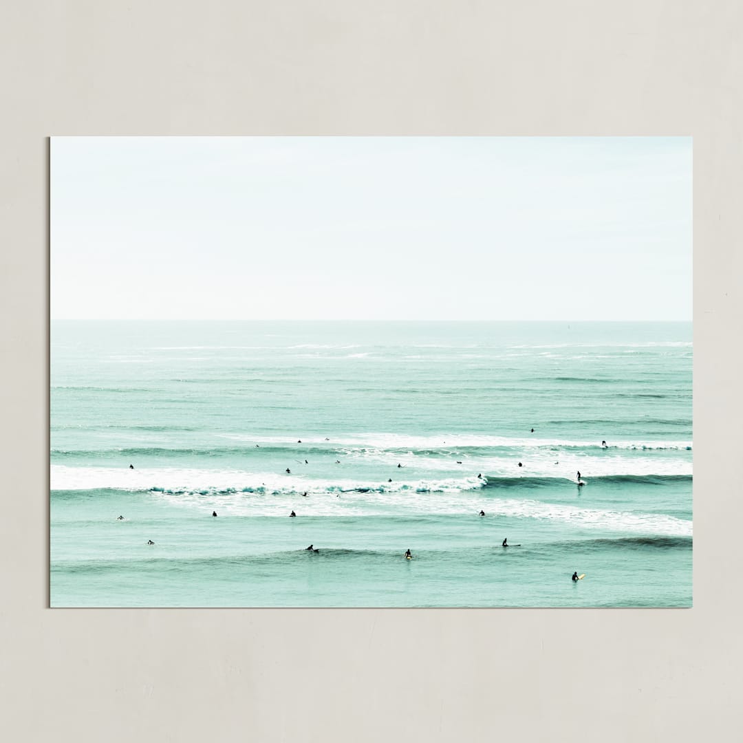 "And The Color Of My Eyes Has Gone Back Into The Sea" - Art Print in green by Summer Strauch - Unframed