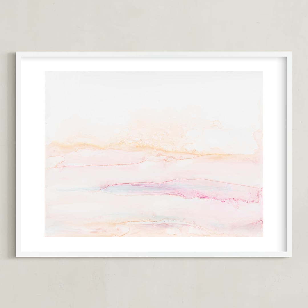 "Eventide" - Art Print in White by Itsy Belle Studio - Framed