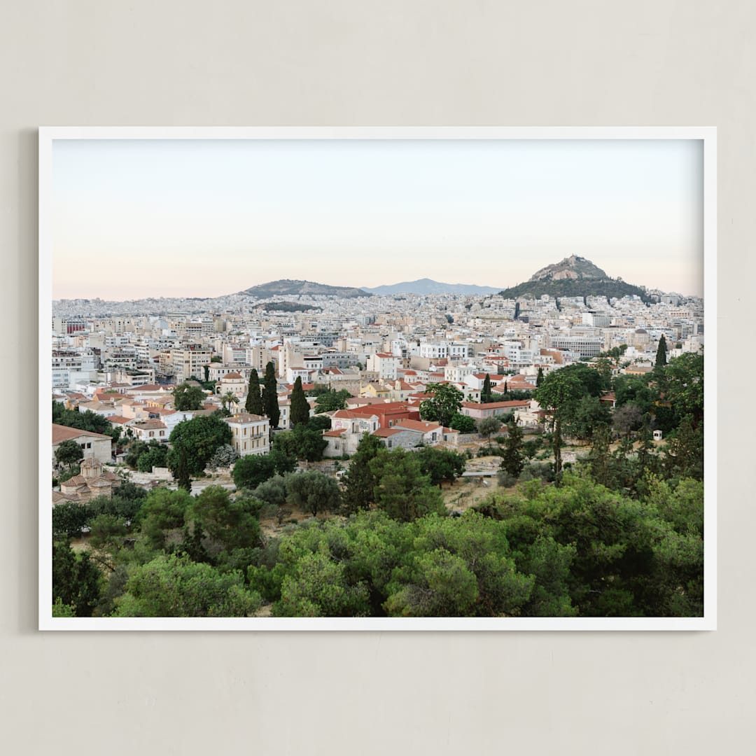 "Hellas V" - Art Print in Pine Green by Lindsay Ferraris Photography - Framed