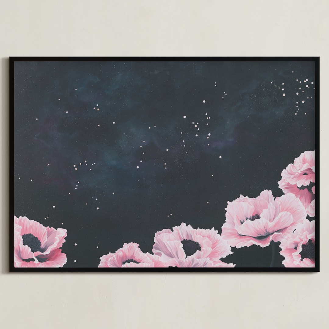 "Awakening" - Art Print in Blush by Emily Magone - Framed