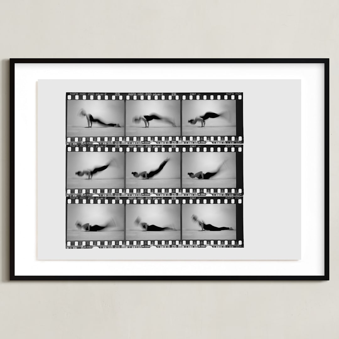 "The Worm in Motion" - Art Print in Vintage Grey by Kelsey Mucci - Framed
