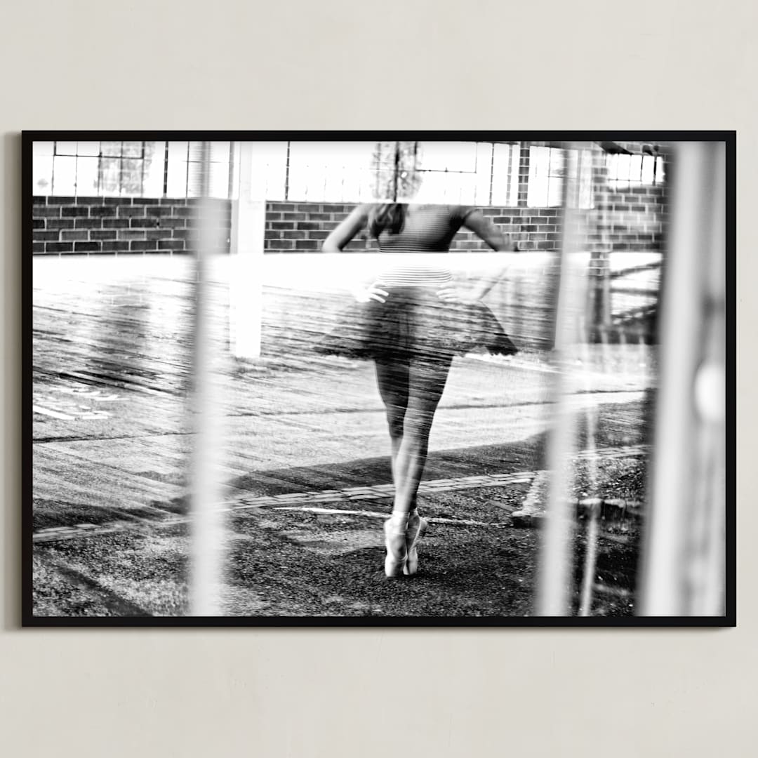"Musing of Synchronicity" - Art Print in Black & White by Zanne Bedore - Framed