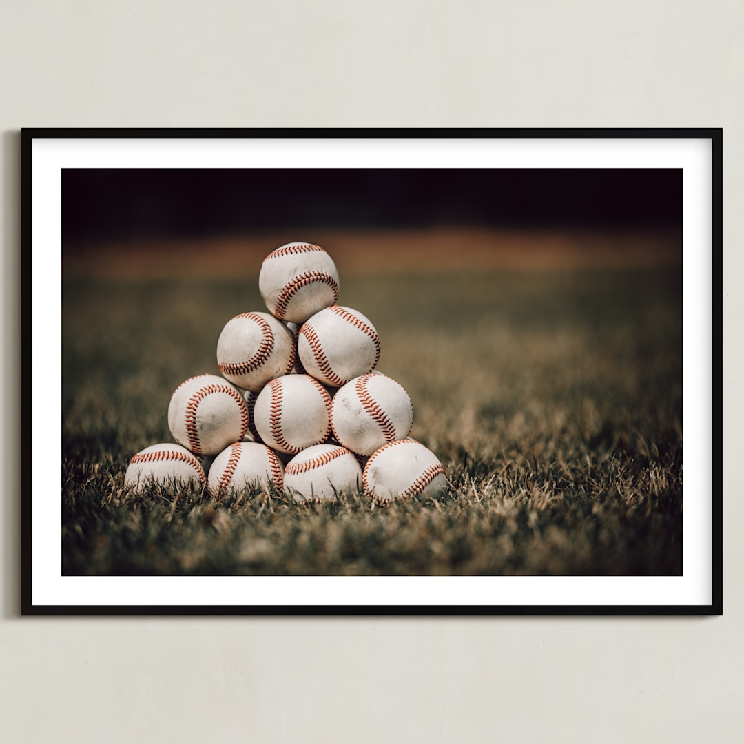 "For The Big Game 1" - Art Print in Field by Janet Cruz - Framed