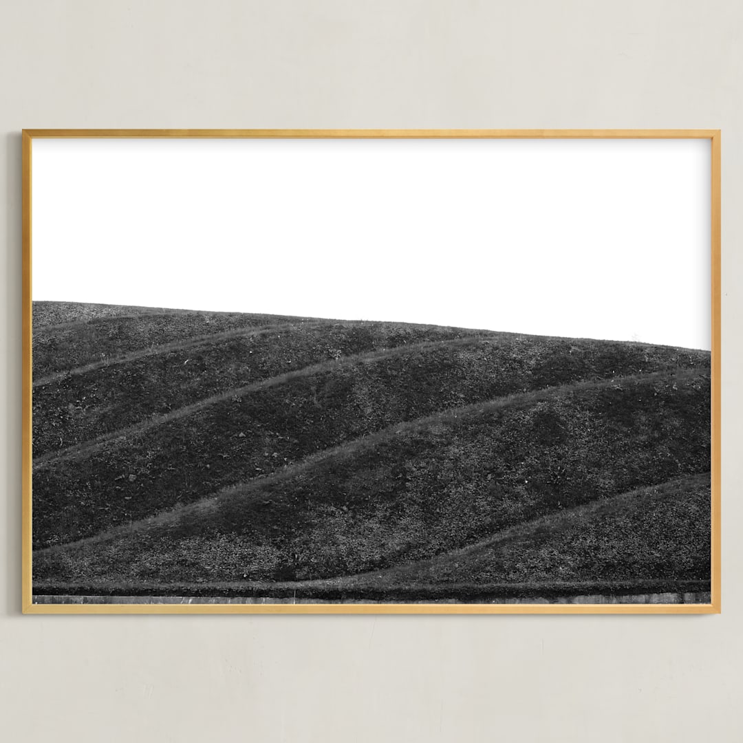 "Swooped III BW" - Art Print in coal by Kamala Nahas - Framed