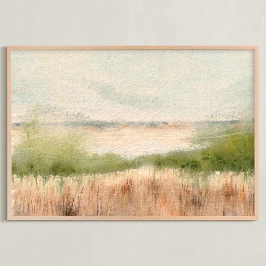 "From Here On" - Art Print in Moss by Holly Whitcomb - Framed