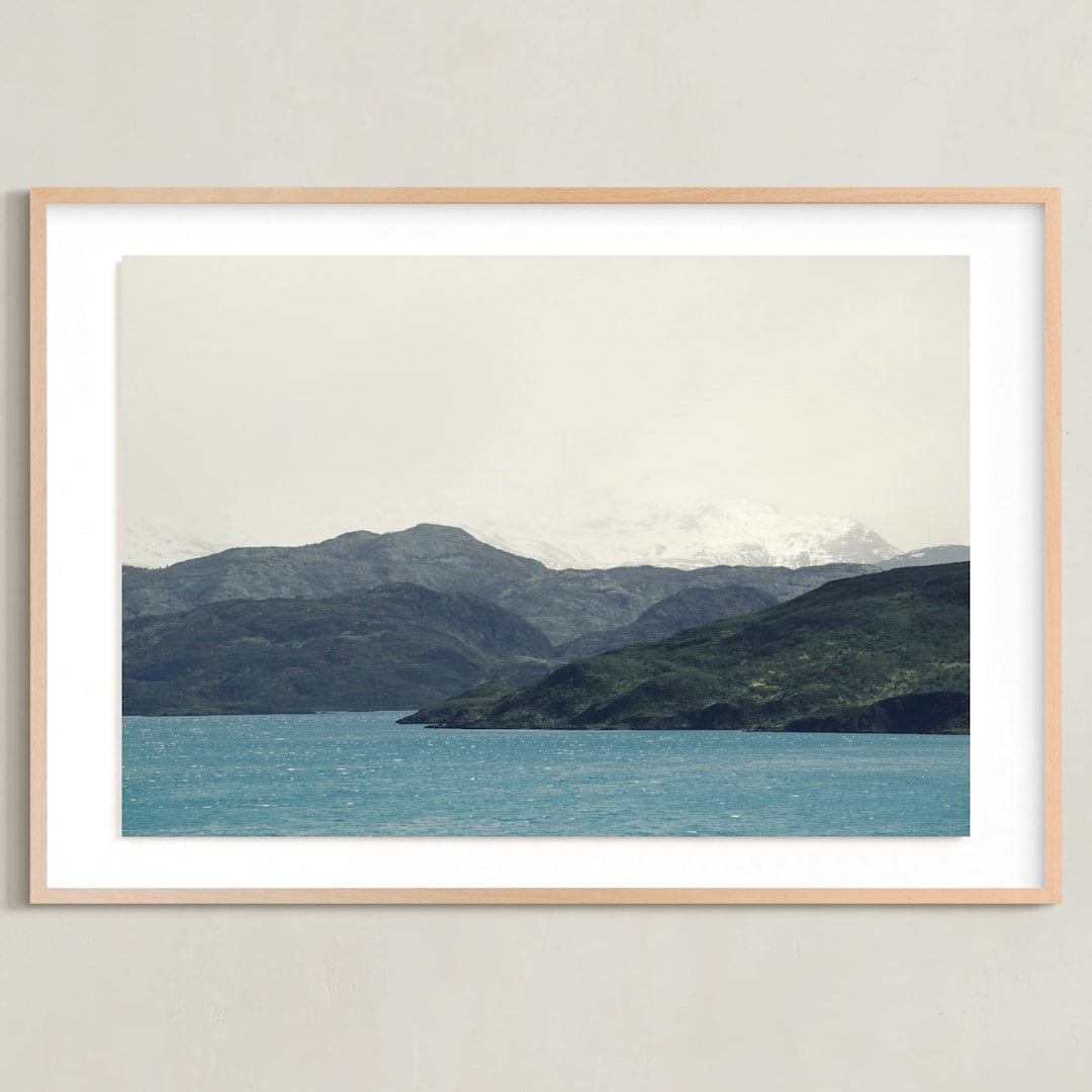 "Landscape 2" - Art Print in Ocean Blue by lulu and isabelle - Framed