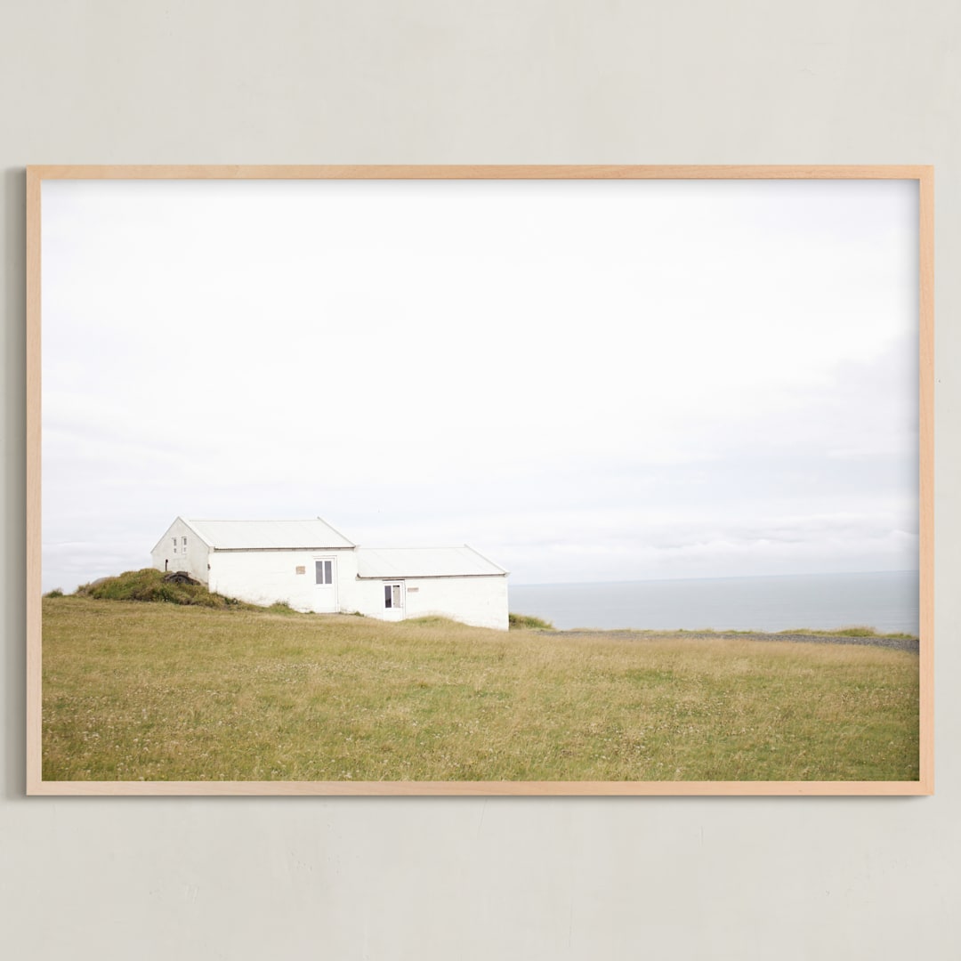"Ocean Views" - Art Print in Meadow by Erika Pruett - Framed