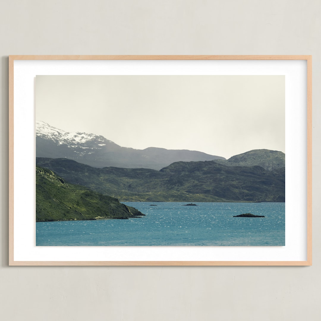 "Landscape 1" - Art Print in Ocean Blue by lulu and isabelle - Framed