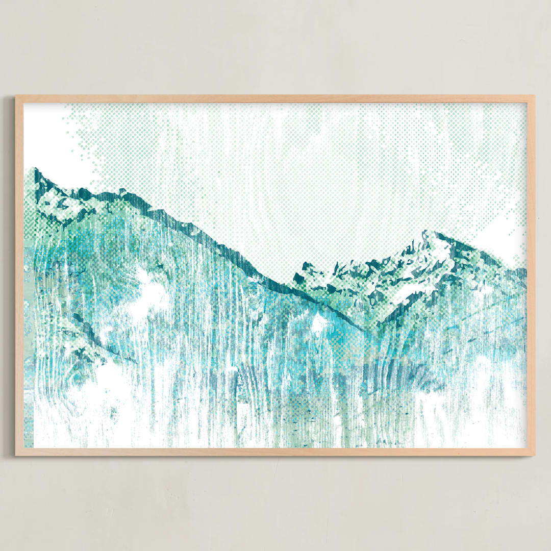 "Escape " - Art Print in Sea by SimpleTe Design - Framed