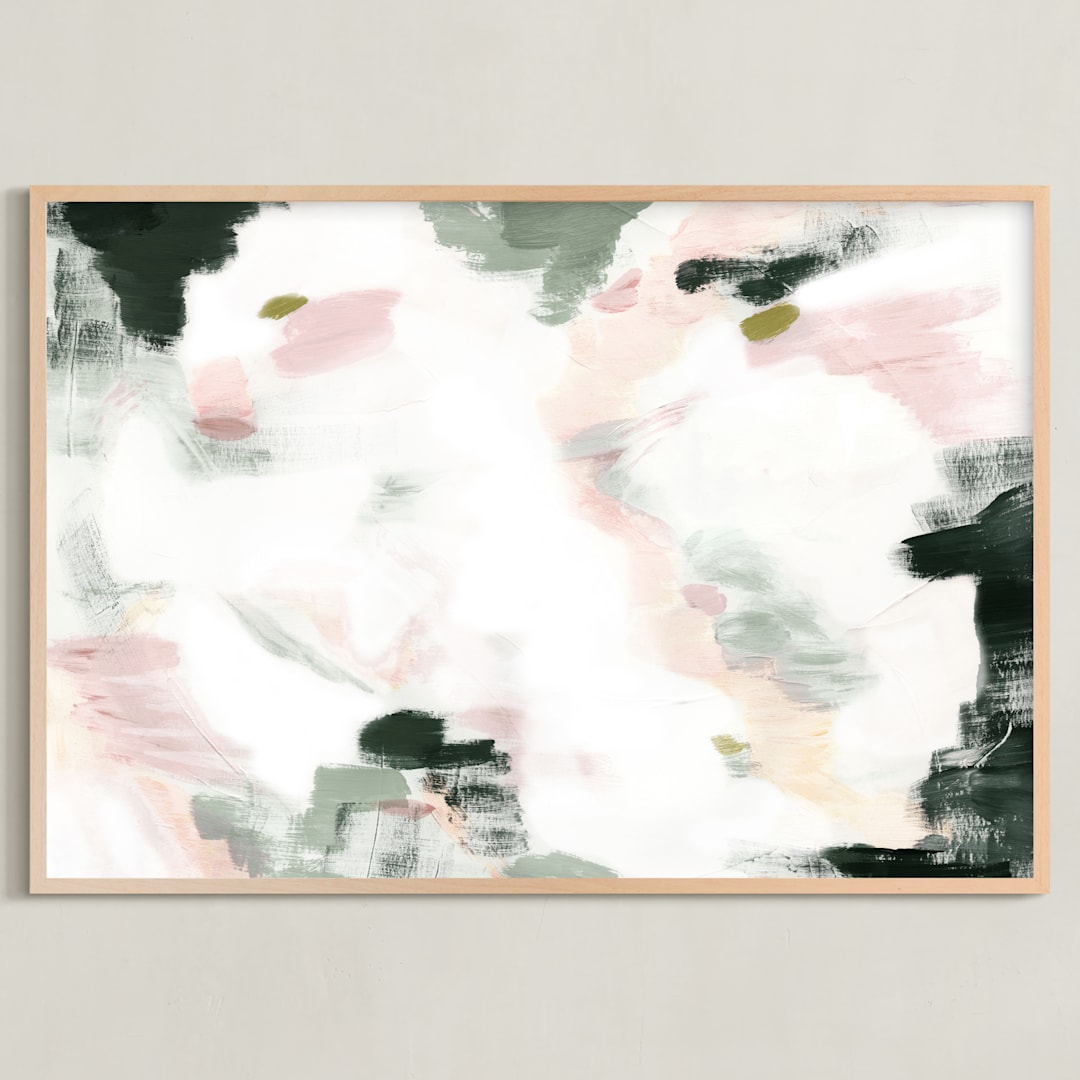 "Mystic 2" - Art Print in Peach by Melanie Severin - Framed