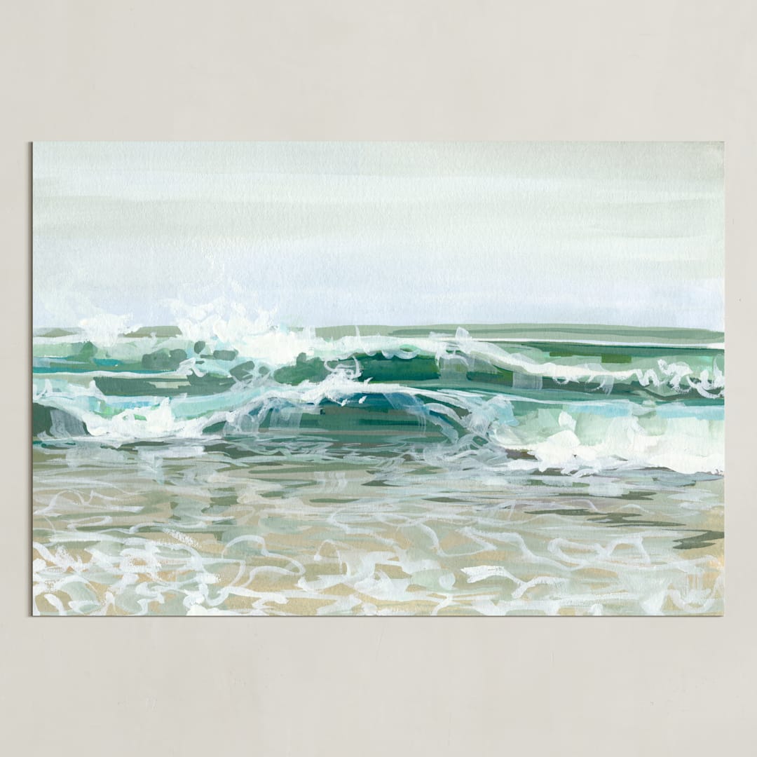 "Soft Break" - Art Print in Pale Aqua by BROOK PAGE - Unframed