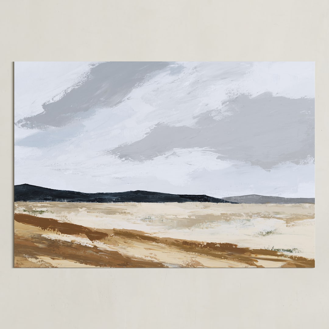 "US 90 To Valentine" - Art Print in Mist by Kati Ramer - Unframed