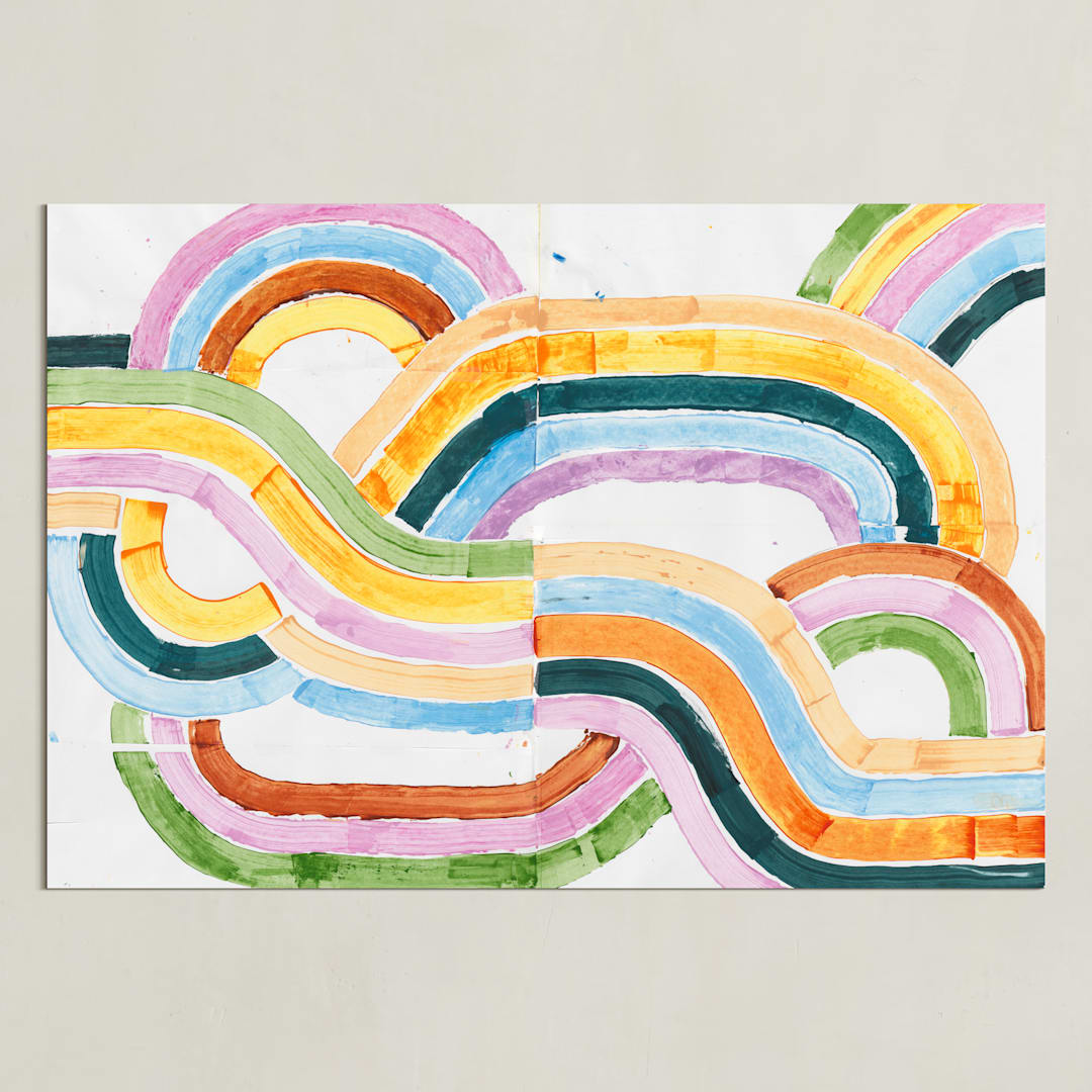 "Sun River" - Art Print in Sunshine by Lise Gulassa - Unframed