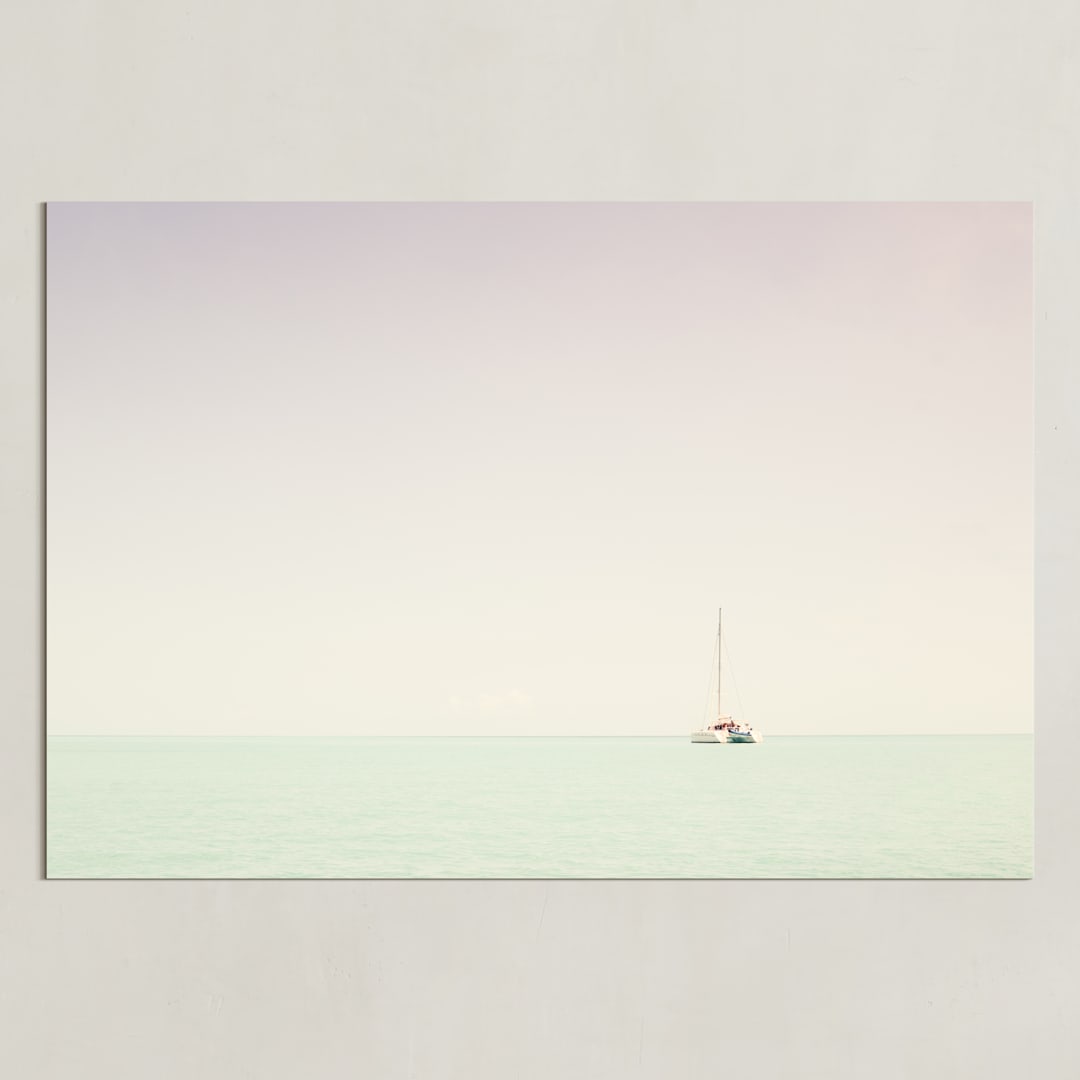 "Catamaran 2 (Turks and Caicos)" - Art Print in Vintage pink by Tommy Kwak - Unframed