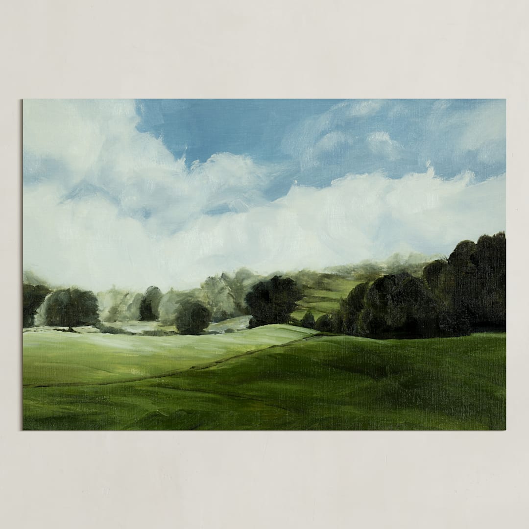 "Peace of Greens and Blues" - Art Print in Hills by Coleman Senecal - Unframed