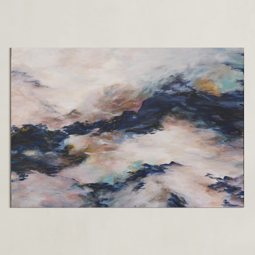 "Enough" - Art Print in Navy by Candice Buchanan - Unframed