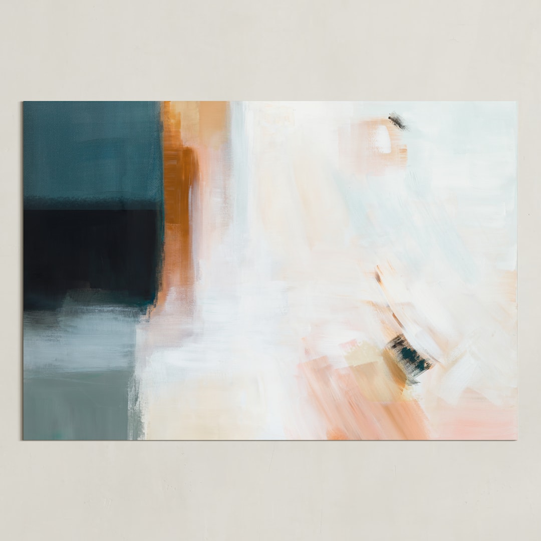 "Coast 2" - Art Print in Coast Blue by AlisonJerry - Unframed