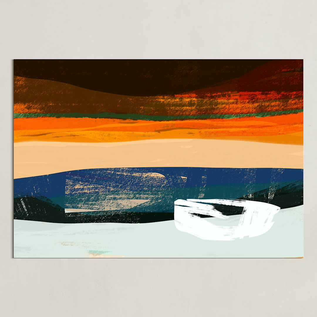 "Solitude" - Art Print in Multi-Colored by Simona Gocan - Unframed