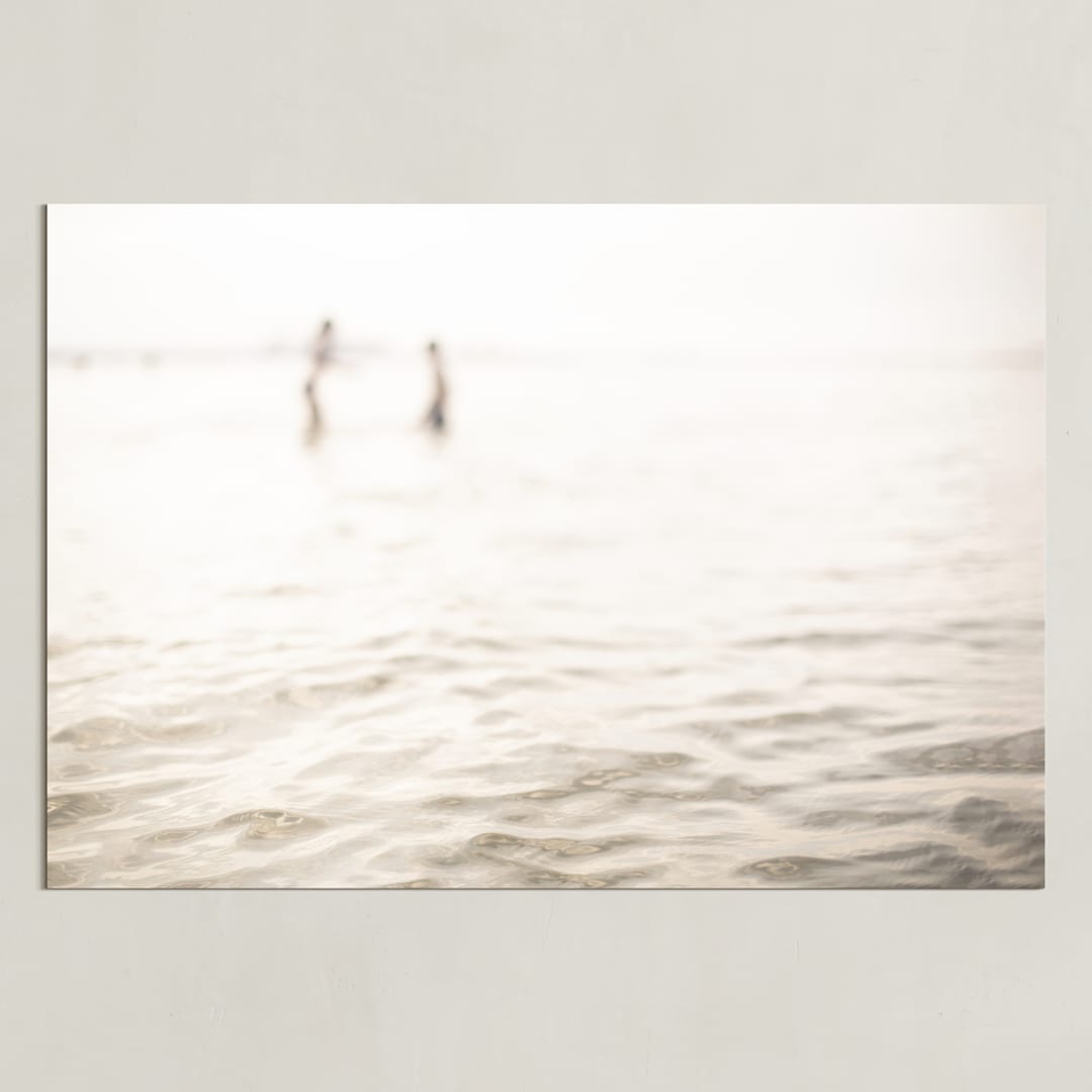 "Neutral wave" - Art Print in Neutral ivory by Lying on the grass - Unframed