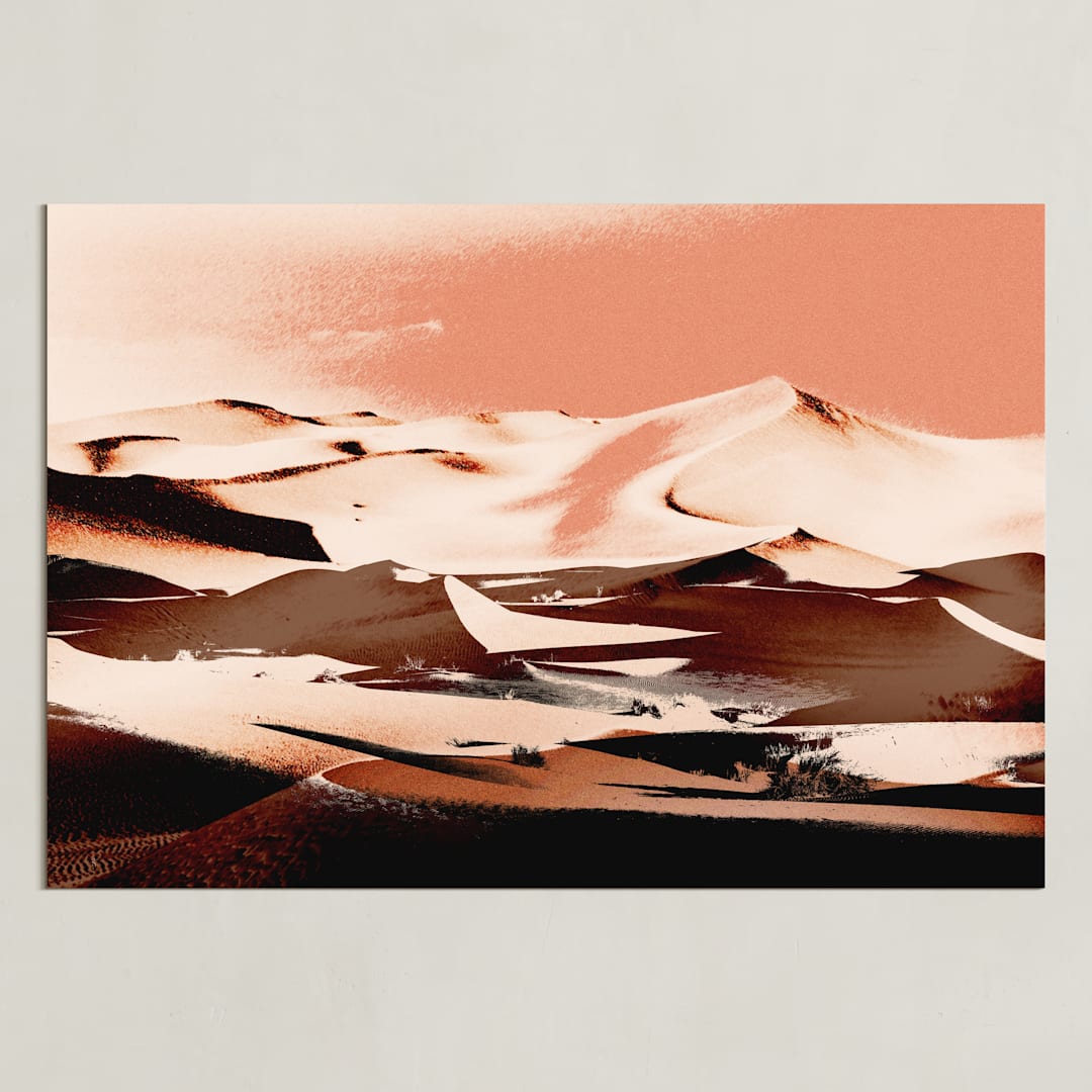 "Desert Sunset" - Art Print in Orange Sand by Theodor Suhi - Unframed