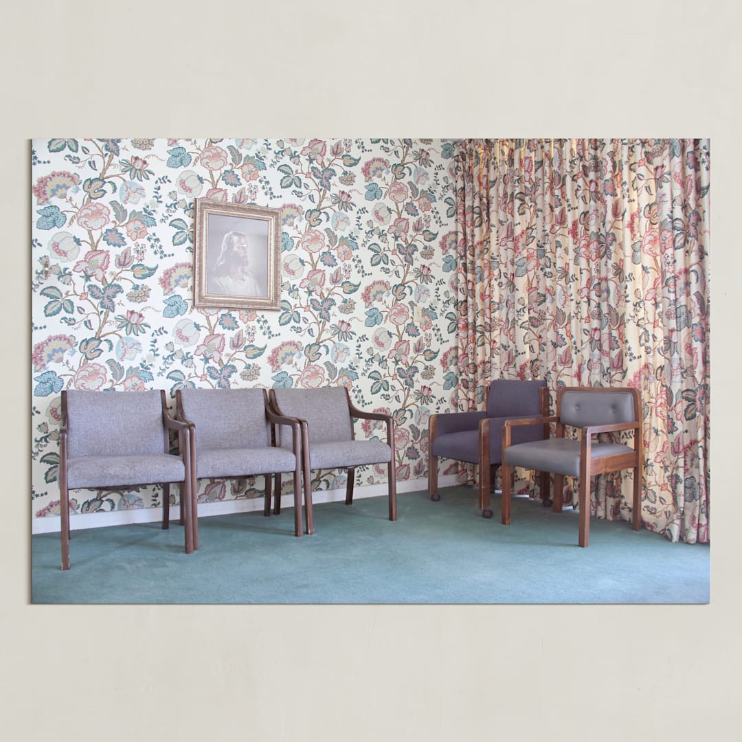 "Waiting Room" - Art Print in Grandma Blue by Julie Grace Immink - Unframed