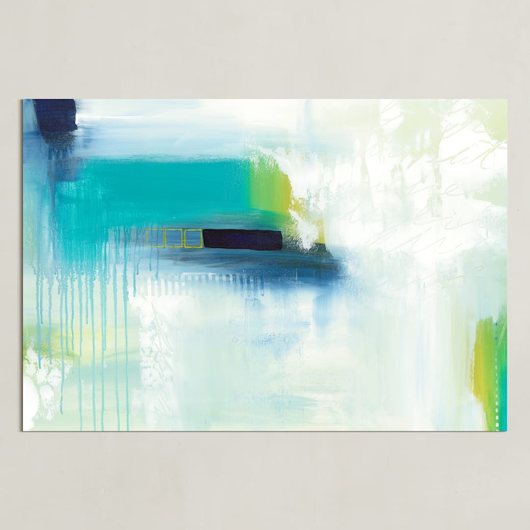 "Holiday From Real" - Art Print in Ocean Blues by Julie Hawkins - Unframed