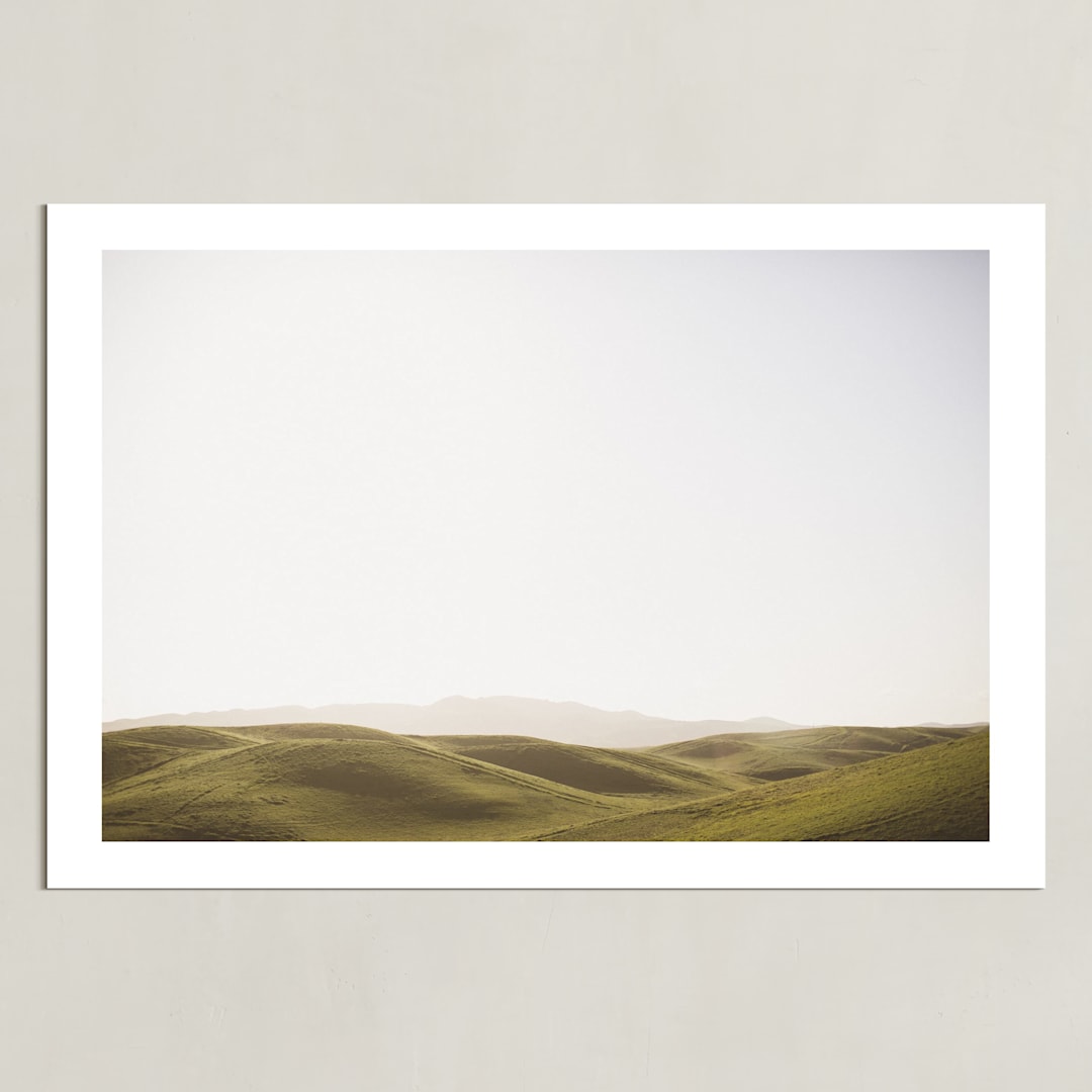 "Distance" - Art Print in Rolling Hills Green by Shannon Paras - Unframed