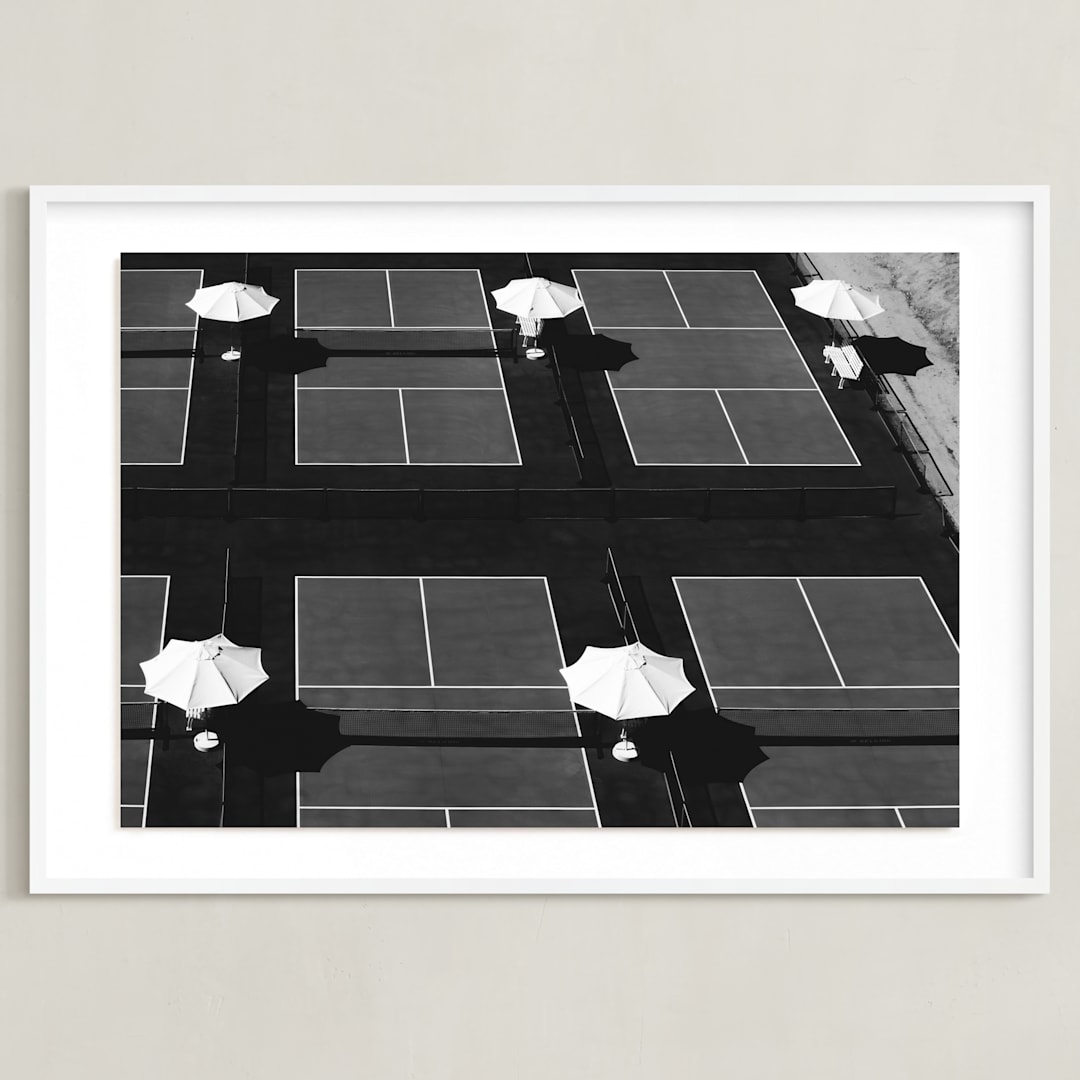 "Game Time" - Art Print in Asphalt by LindseyErin - Framed