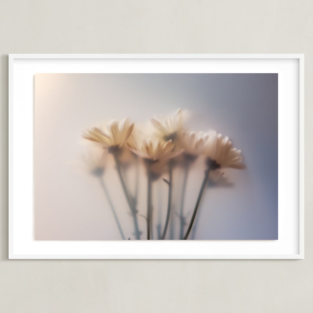 "Hazy Daisy" - Art Print in Lavender Violet by Aralyn Griesbach - Framed