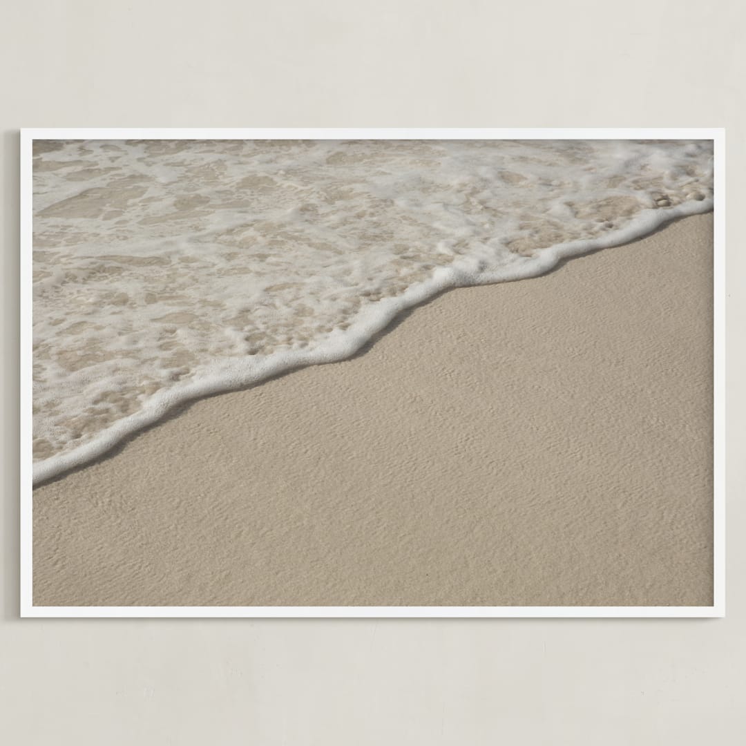 "A Kiss Upon" - Art Print in Natural by DENiSE CREW. - Framed