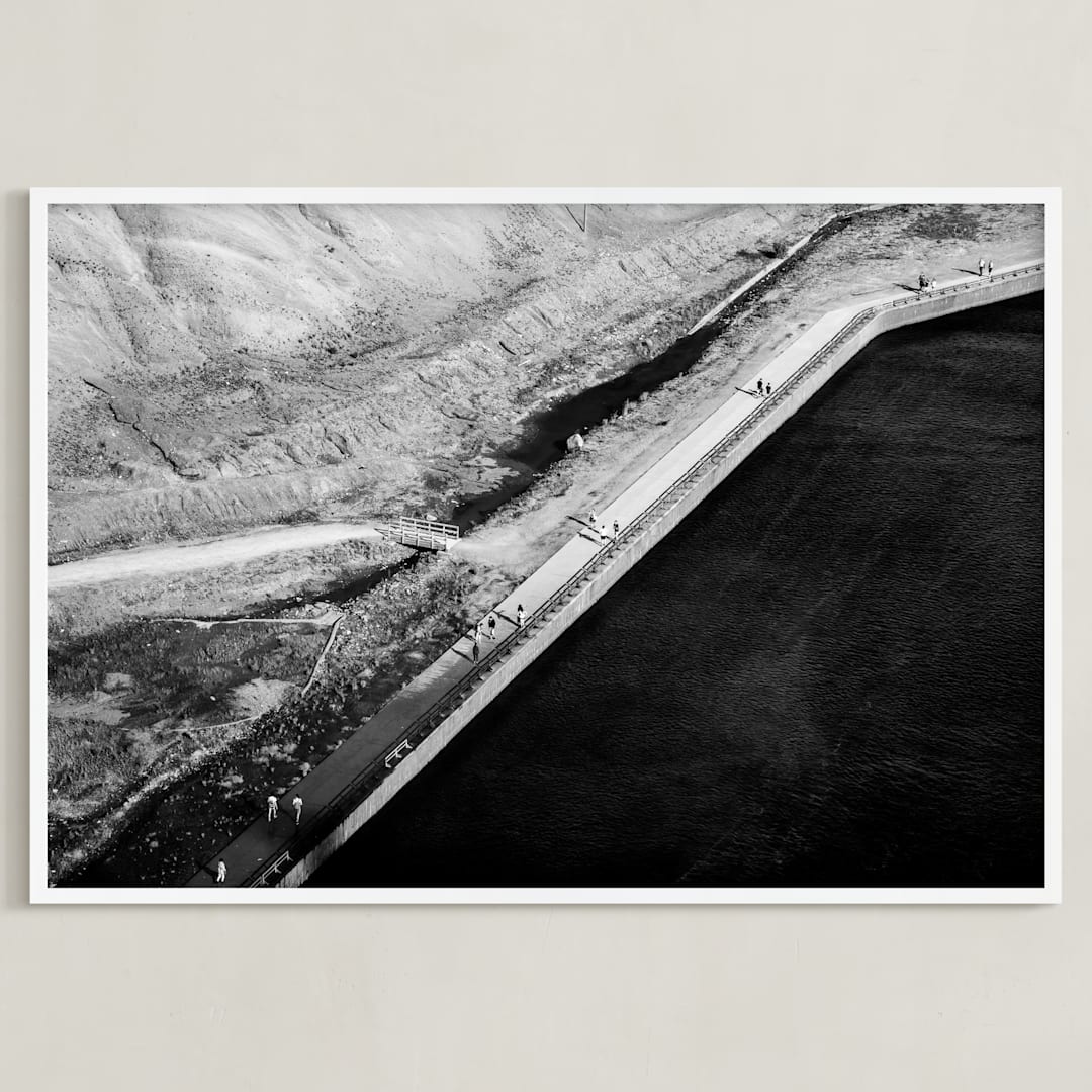 "Study of negative #3" - Art Print in pitch black by Van Tsao - Framed