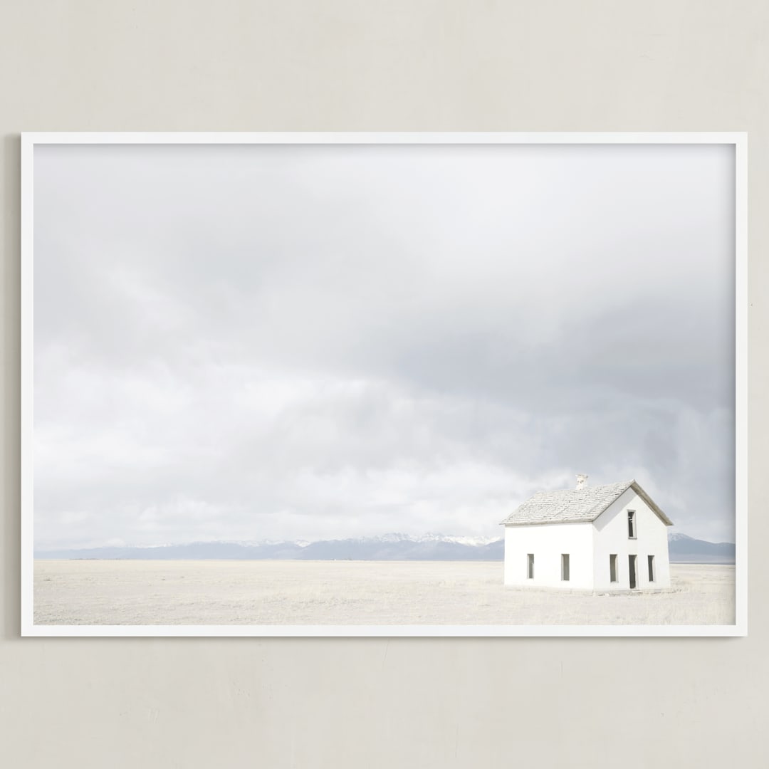 "on the range" - Art Print in mountain blue by Alicia Abla - Framed