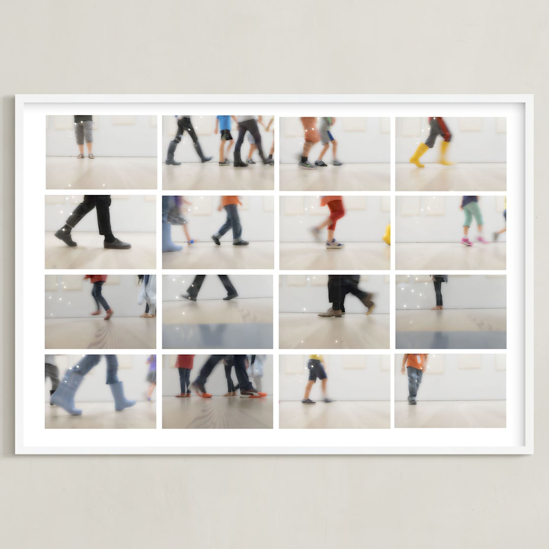 "Walk this way" - Art Print in Museum Walls by Gail Schechter - Framed