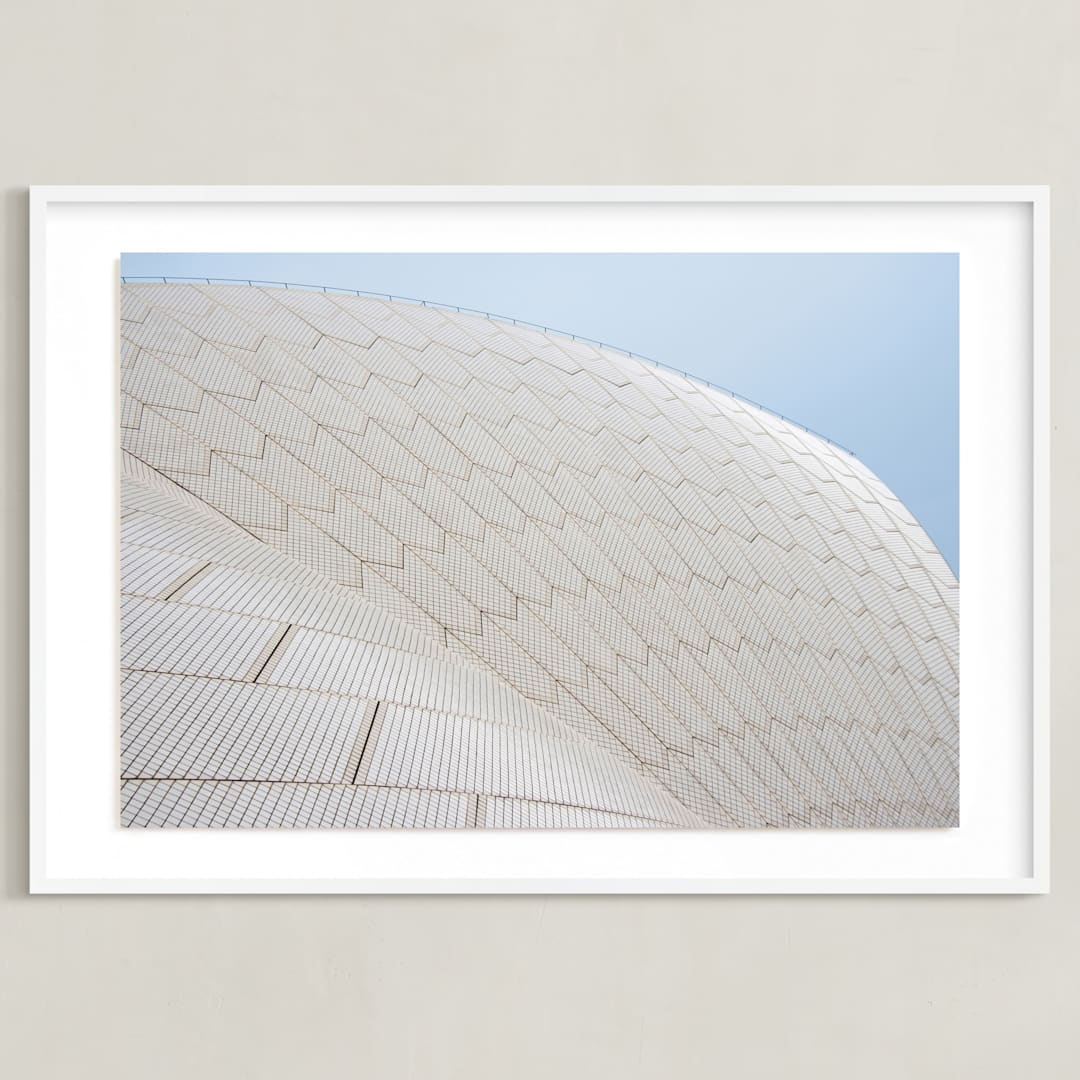 "Opera Geometry" - Art Print in Chalk by Noma Price - Framed