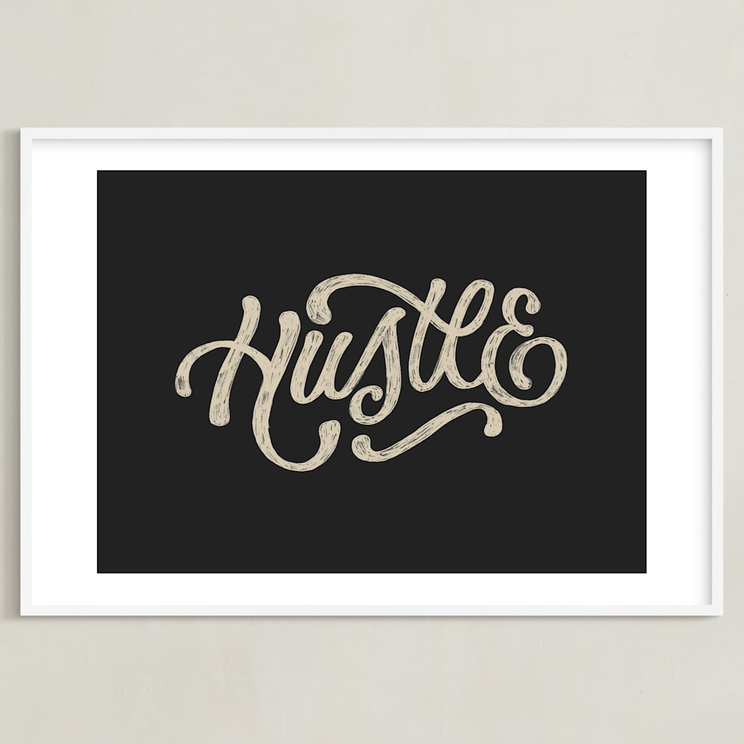 "Hustle" - Art Print in Street by Erin L. Wilson - Framed