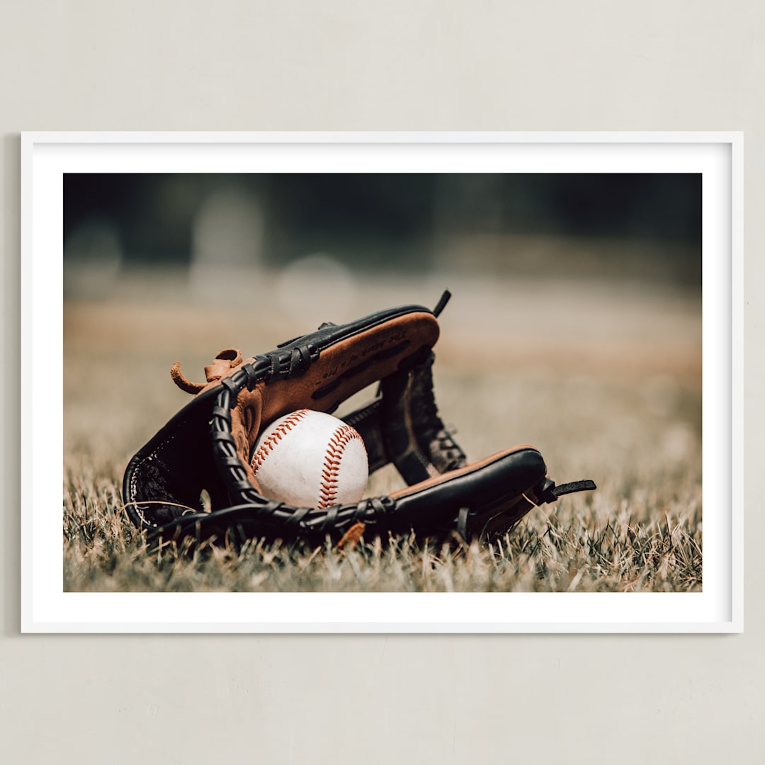 "For The Big Game 2" - Art Print in Field by Janet Cruz - Framed