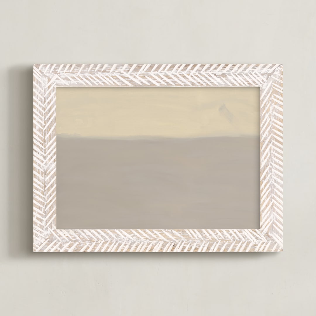 "Grey and Bone Complete" - Art Print in Bone and Grey by Angela Simeone - Framed