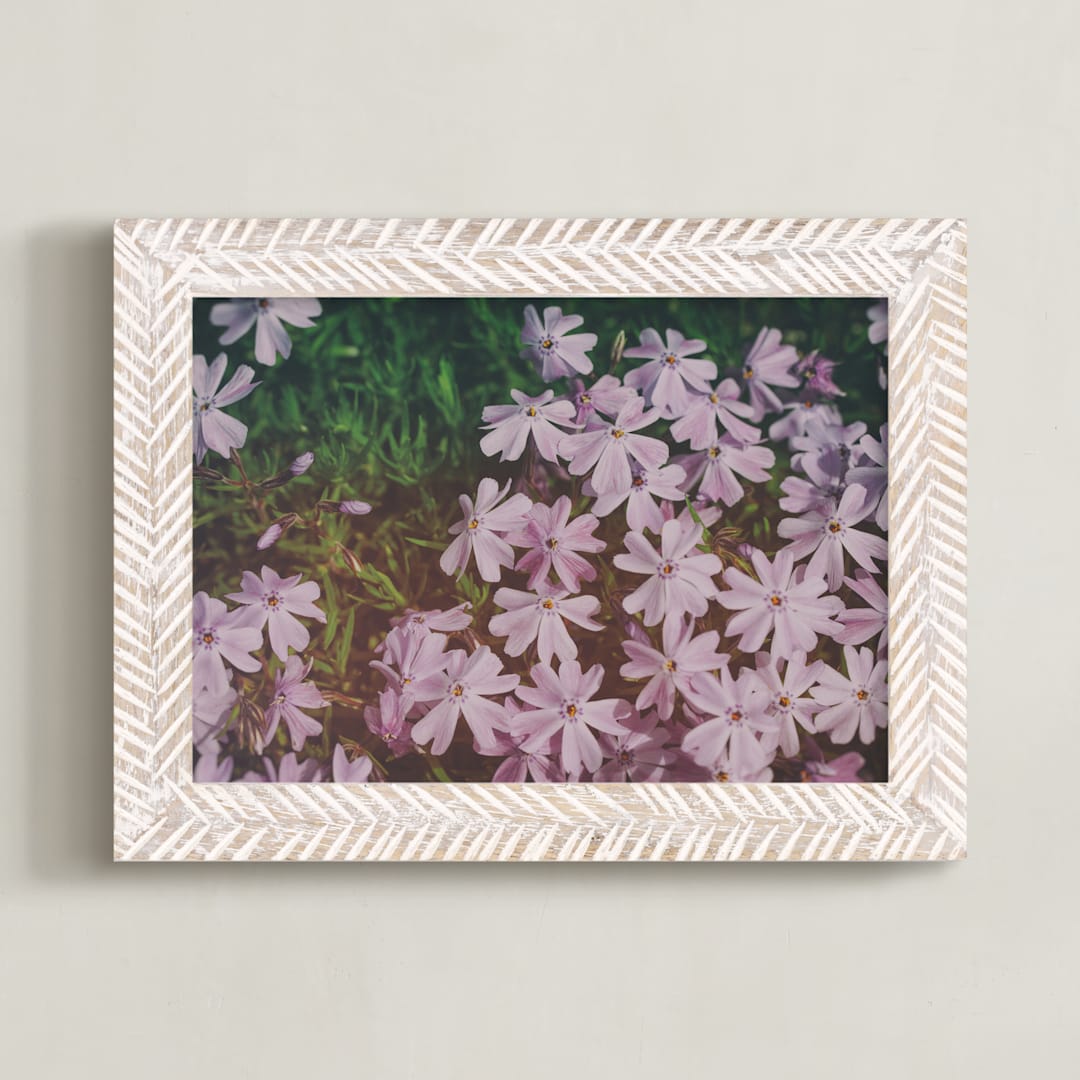 "Vintage Purple Flowers" - Art Print in lilac by Alexis Arnold - Framed