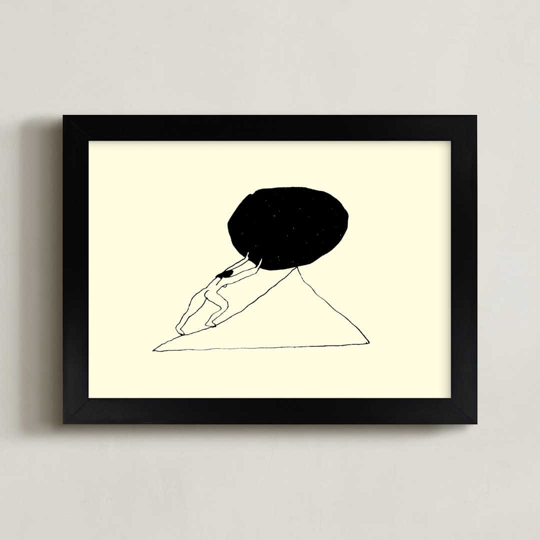 "Hard Rock" - Art Print in Parchment by Elliot Stokes - Framed