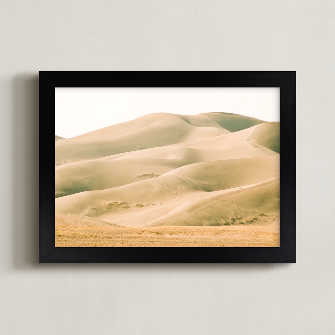 "Dunescape" - Art Print in Grain of Sand by Ana V. Ramirez - Framed