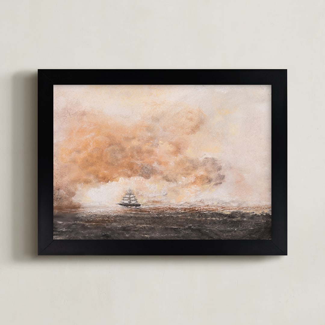 "After The Storm" - Art Print in Sunset by Ramnik Velji - Framed