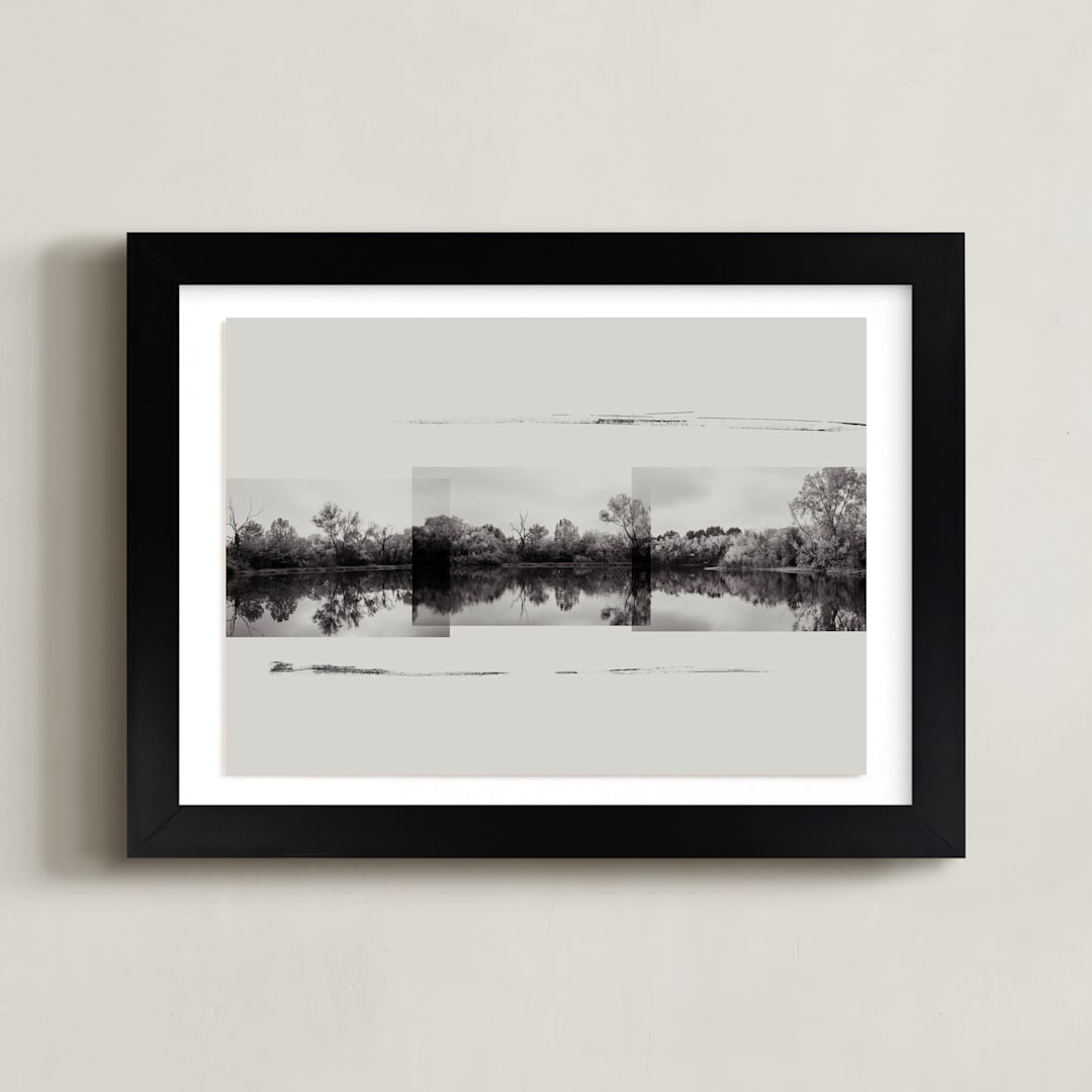 "Frisa" - Art Print in Fog by Maja Cunningham - Framed