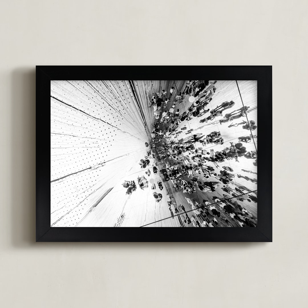 "Mirror" - Art Print in Black and White by LindseyErin - Framed
