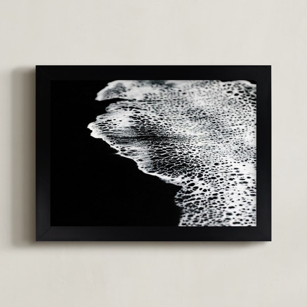 "Night Swim" - Art Print in Midnight Black by Christa Dominguez - Framed