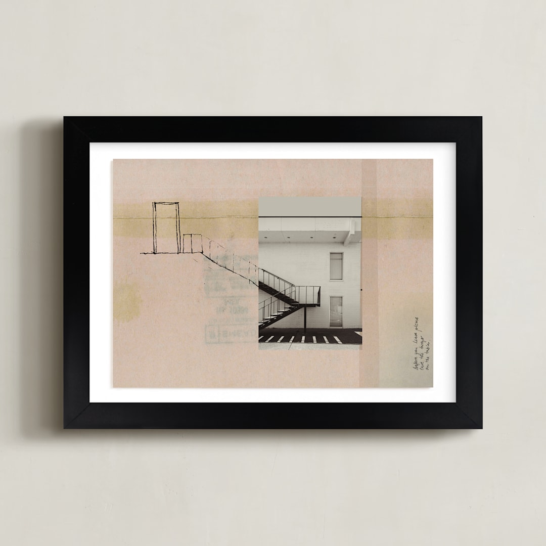 "But Leave the Keys" - Art Print in Notebook by Maja Cunningham - Framed